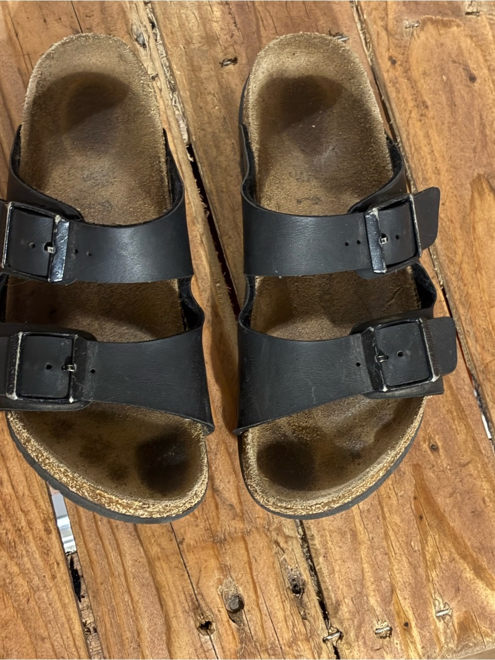 Birkenstock Black Arizona Two-Strap Sandals